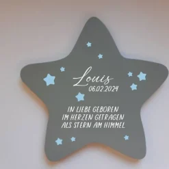 Erinnerung an ein Sternenkind | Stern wetterfest / Grabdeko