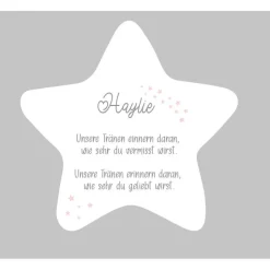 Erinnerung an ein Sternenkind | Stern wetterfest / Grabdeko