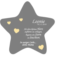 Erinnerung an ein Sternenkind | Stern wetterfest / Grabdeko