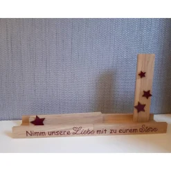 Erinnerung an ein Sternenkind, Tablett mit Vase und Bilderhalter, Tod Trauer, Trauergeschenk, Geschenk für Sternenelter