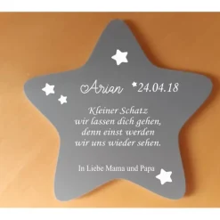 Erinnerung an ein Sternenkind | Stern wetterfest / Grabdeko