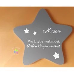 Erinnerung an ein Sternenkind | Stern wetterfest / Grabdeko