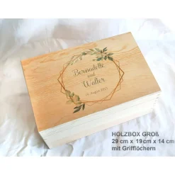 Erinnerungsbox aus Holz Hochzeit Design Bernadette