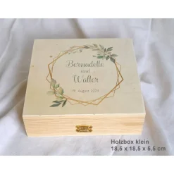 Erinnerungsbox aus Holz Hochzeit Design Bernadette