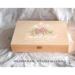 Erinnerungsbox aus Holz Hochzeit Bergliebe