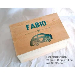 Erinnerungsbox aus Holz im Design Little Car