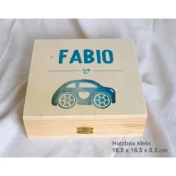 Erinnerungsbox aus Holz im Design Little Car