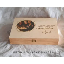 Erinnerungsbox Familie Freunde Fotos aus Holz
