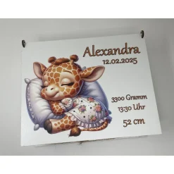 Erinnerungsbox für Baby, Erinnerungskiste, personalisierte Erinnerungskiste, Baby Geschenk personalisiert giraffe k