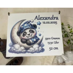 Erinnerungsbox für Baby, Erinnerungskiste, personalisierte Erinnerungskiste, Baby Geschenk personalisiert Panda