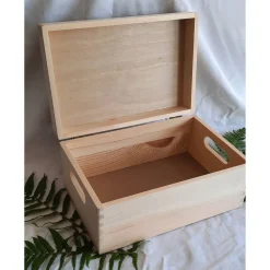 Erinnerungsbox Greenery Hochzeit Familie Freunde Farn aus Holz