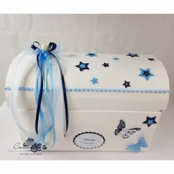 Erinnerungsbox Truhe STERNENKIND blau