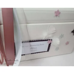 Erinnerungsbox Truhe STERNENKIND altrosa-hellgrau