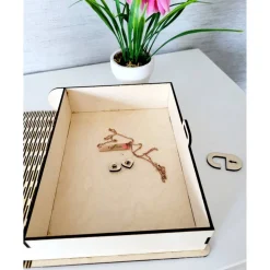 Erinnerungsbuch graviert & bedruckt – Persönliches Geschenk aus Birkensperrholz