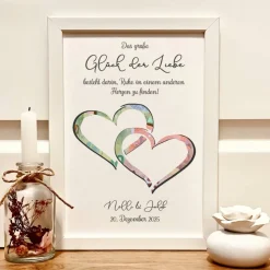 Erinnerungsstück zur Hochzeit als Geldgeschenk für Brautpaare im Bilderrahmen