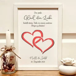 Erinnerungsstück zur Hochzeit als Geldgeschenk für Brautpaare im Bilderrahmen