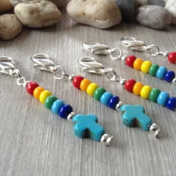 5er-Set farbenfrohe Gastgeschenke / Mitbringsel / Mitgebsel / Charms