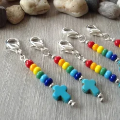 5er-Set farbenfrohe Gastgeschenke / Mitbringsel / Mitgebsel / Charms