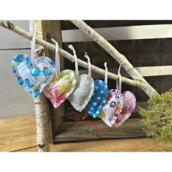 6er-Set kleine Herzchen bunt