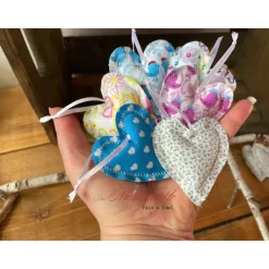 6er-Set kleine Herzchen bunt