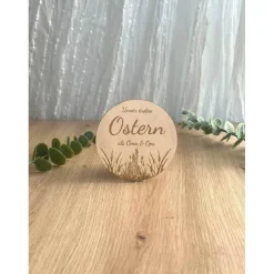 erstes Ostern als Oma und Opa Holzkarte aus langlebigem Lindenholz, als Andenken an das erste Ostern deines Babys