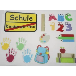 Essbare Tortendeko komplettes Set für den Schulanfang Einschulung 1. Schultag Tortendeko Tortenaufleger