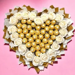 Essbarer Blumenstrauß - "Gold Love" mit Ferrero Rocher