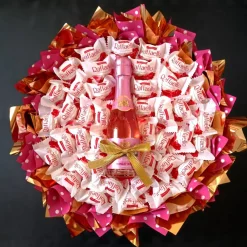 Essbarer Blumenstrauß - Raffaello & Wein