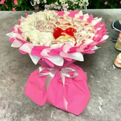 Essbarer Blumenstrauß - Raffaello, Seifen Rosen, Raffaello Tafel