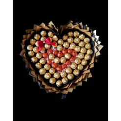 Essbarer Blumenstrauß- Handgemachtes personalisiertes Geschenk für Männer, Frauen. Strauß aus Pralinen, Ferrero Rocher,