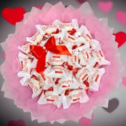 Essbarer Blumenstrauß- Handgemachtes personalisiertes Geschenk für Männer, Frauen. Strauß aus Pralinen, Raffaello