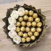 Essbarer Blumenstrauß- Handgemachtes personalisiertes Geschenk für Männer, Frauen. Strauß aus Pralinen, Ferrero Rocher,