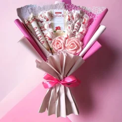 Essbarer Blumenstrauß "Pink Giotto"