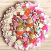 Essbarer Herz-Strauß mit Kinder Joy, Bueno & Schoko-Bons – süßes Geschenk