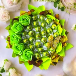 Essbarer Strauß Mini Lindt Lindor Seifenrosen Geschenk