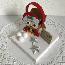 Eule Geldgeschenk Weihnachten Weihnachtsdeko Sterne Geld Gutschein Weihnachtsgeschenk Filz-Tasche Holz