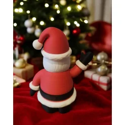 Exklusive 3D-gedruckte Santa Claus Figur (15cm / 25cm) - Nachhaltige PLA Weihnachtsdekoration - Modernes Weihnachtsgesch