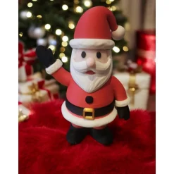 Exklusive 3D-gedruckte Santa Claus Figur (15cm / 25cm) - Nachhaltige PLA Weihnachtsdekoration - Modernes Weihnachtsgesch