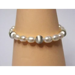 Exklusives Armband Zuchtperlen & Silber 925 – Handgefertigtes Perlenarmband Unikat