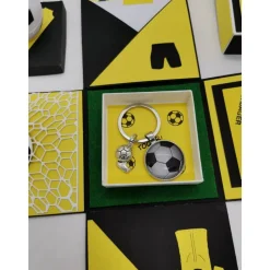 Explosionsbox Fußball Schwarz Gelb – Geldgeschenk & Gutschein Verpackung personalisiert