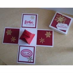 Explosionsbox zu  Weihnachten, Geldgeschenk, Explosionsboxen, Verpackung,Weihnachtsgeschenk, Geldgeschenk, Weihnachten,Frau,Mann.Explosionsbox,Weihnachten,