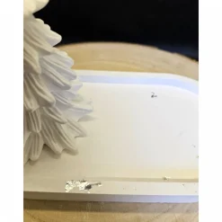 Fabelhaftes Tablett mit Tannenbaum und glänzendem Silbereffekt - Weihnachtsdekoration für jeden Anlass