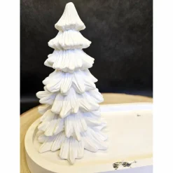 Fabelhaftes Tablett mit Tannenbaum und glänzendem Silbereffekt - Weihnachtsdekoration für jeden Anlass