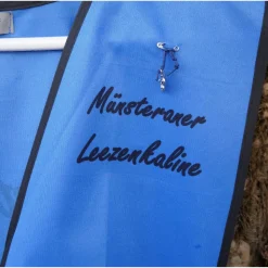 Fahrradweste MÜNSTERANER LEEZENKALINE mit reflektierenden Streifen pfiffig bedruckt. Sicher Fahrrad fahren in Münster.