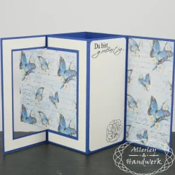 Faltkarte "Mona" ● 14,5 x 14,5 cm ● Schmetterlinge