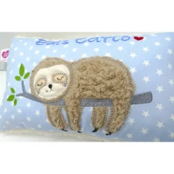 Faultierkissen Sloth Namenskissen Taufkissen Kuschelkissen Kindergartenkissen Geburtsgeschenk Kinderkissen Taufgeschenk