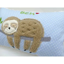 Faultierkissen Sloth Namenskissen Taufkissen Kuschelkissen Kindergartenkissen Geburtsgeschenk Kinderkissen Taufgeschenk