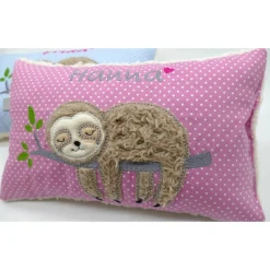 Faultierkissen Sloth Namenskissen Taufkissen Kuschelkissen Kindergartenkissen Geburtsgeschenk Kinderkissen Taufgeschenk