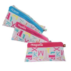 Federmäppchen Buchstaben pink mit Namen personalisiert Mäppchen Schulmäppchen Schlamperle Brillenetui Schlampermäppchen