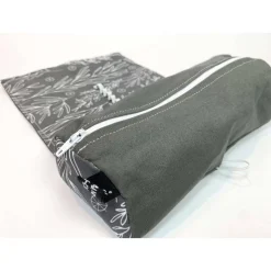 Federmäppchen grau personalisiert Schule Stiftemäppchen mit Gummiband, Geschenk Studentin Lehrerin Schülerin